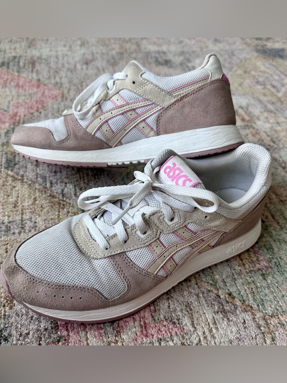 ASICS Lyte Classic Women’s White and Pink Retro Runner Sneakers